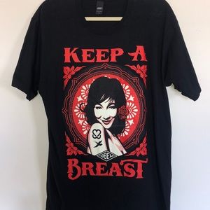 Men’s Obey Shirt, “Keep a Breast”